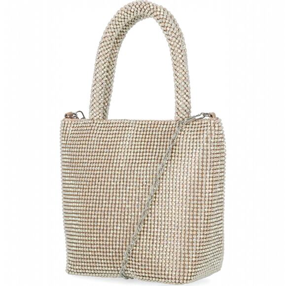 Jessica McClintock Crystal Embellished Chase Top Handle Mini Tote Bag - Picture 1 of 4
